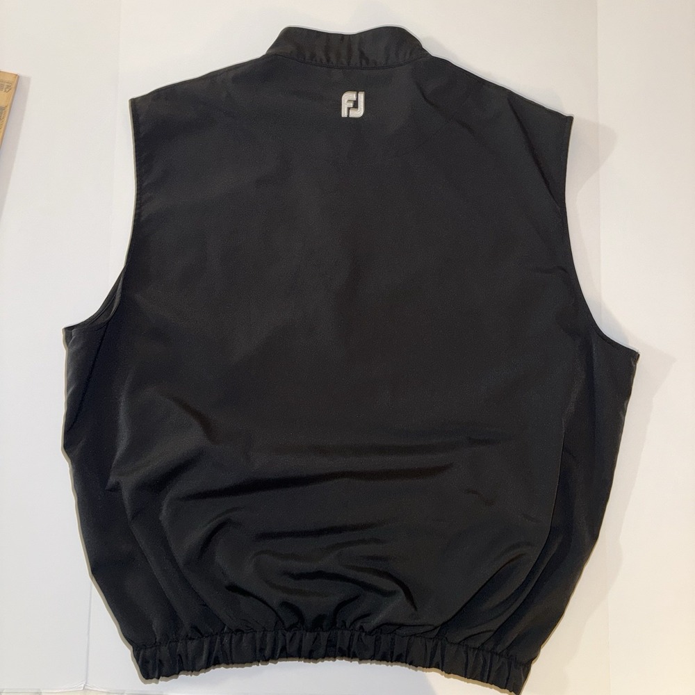 Men's XL FootJoy Black Vest 1/4 Zip Lightweight Golf Windbreaker Pullover - Picture 5 of 6